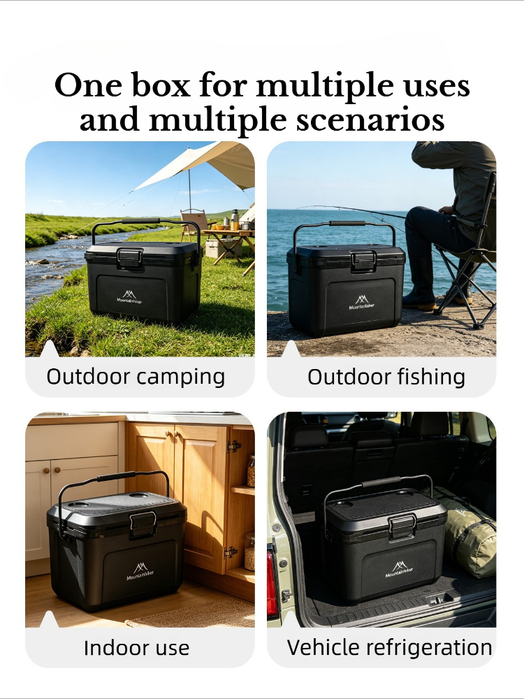 Food Storage Box Large - MOUNTAINHIKER Camping Ice Box 25L Portable