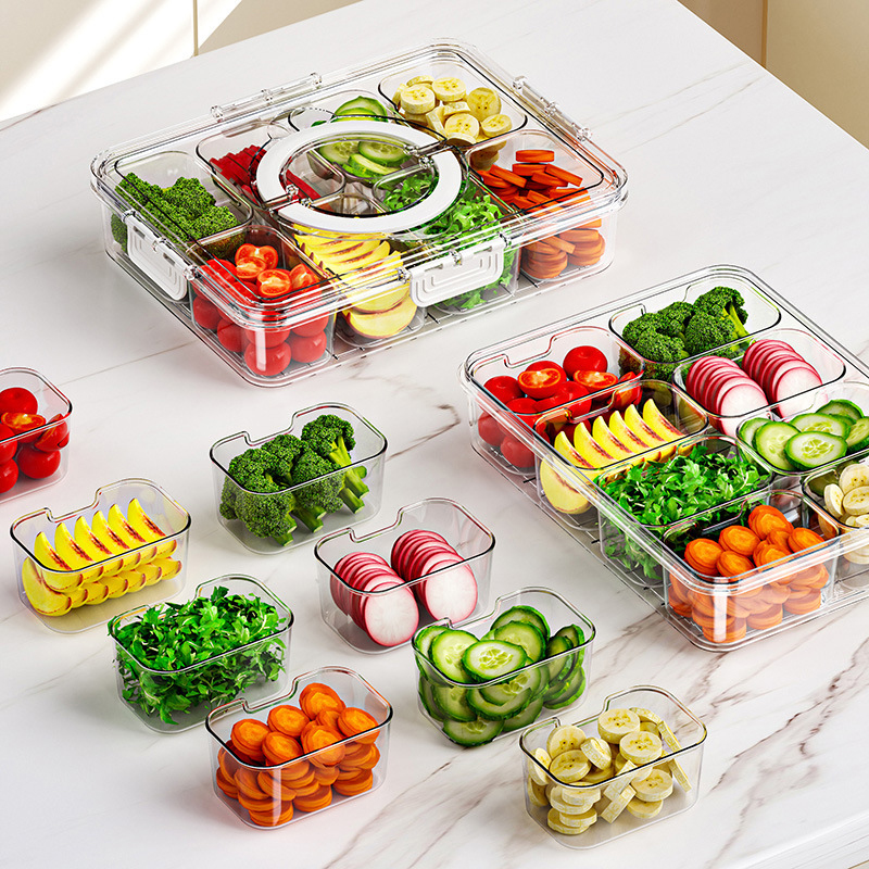 Food Storage Handling - Transparent Divided Food Storage Container With