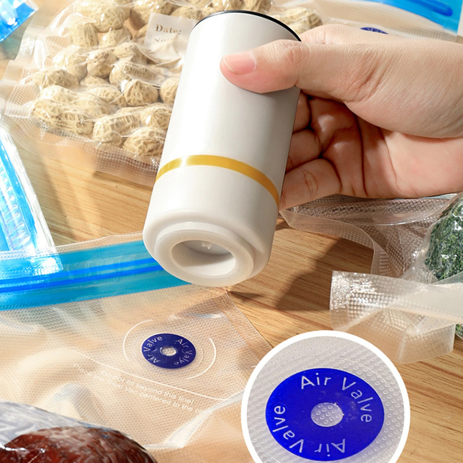 Food Storage Vacuum Sealer Machine - Reusable vacuum food storage bag zipper