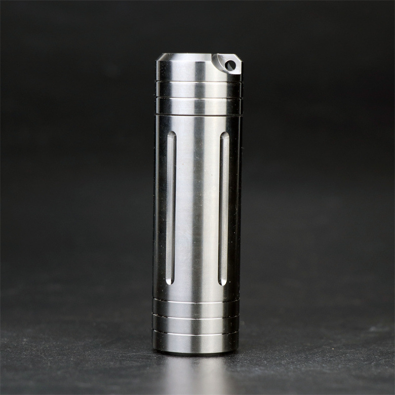 Food Storage Metal Box - Ultra-Sealed Titanium Pill Case,CNC Polished Portable