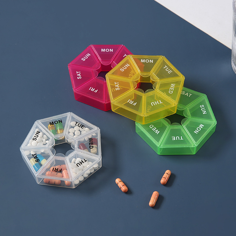 Food Storage Vault - Portable Pill Box 7 Day 7