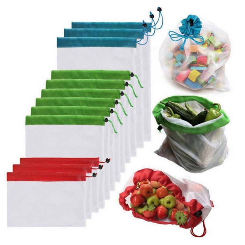 12pcs Refrigerator Keep Fresh  - Produce Bag Reusable Mesh avis et prix