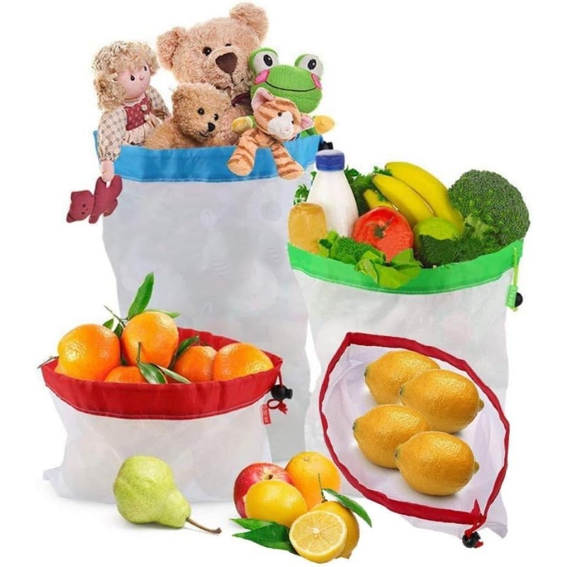 12pcs Refrigerator Keep Fresh  - Produce Bag Reusable Mesh avis et prix
