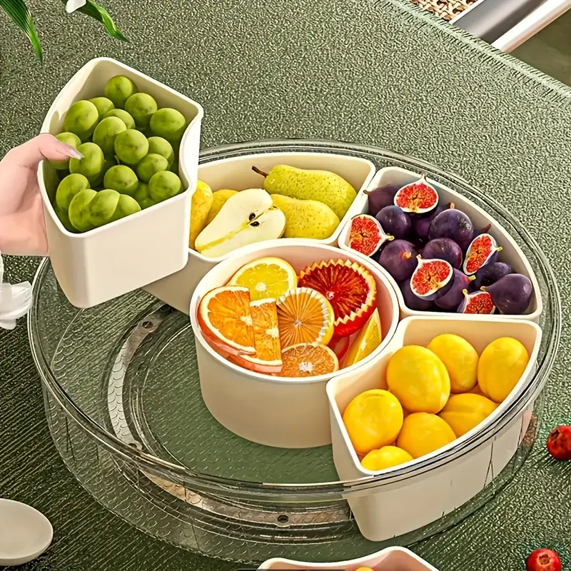 Divided Rotating Serving Tray  - Food Storage Handling avis et prix