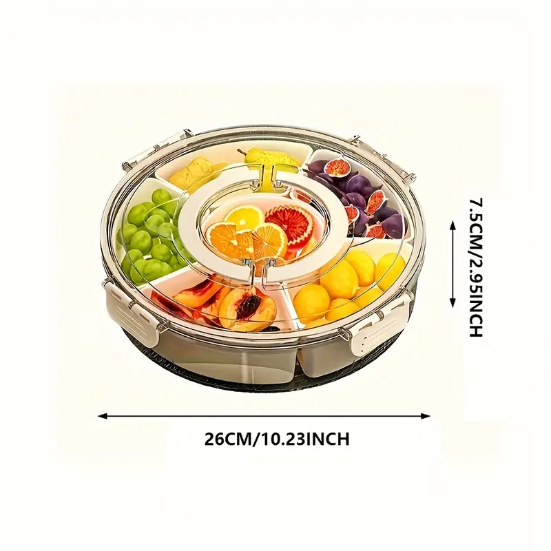 Divided Rotating Serving Tray  - Food Storage Handling avis et prix