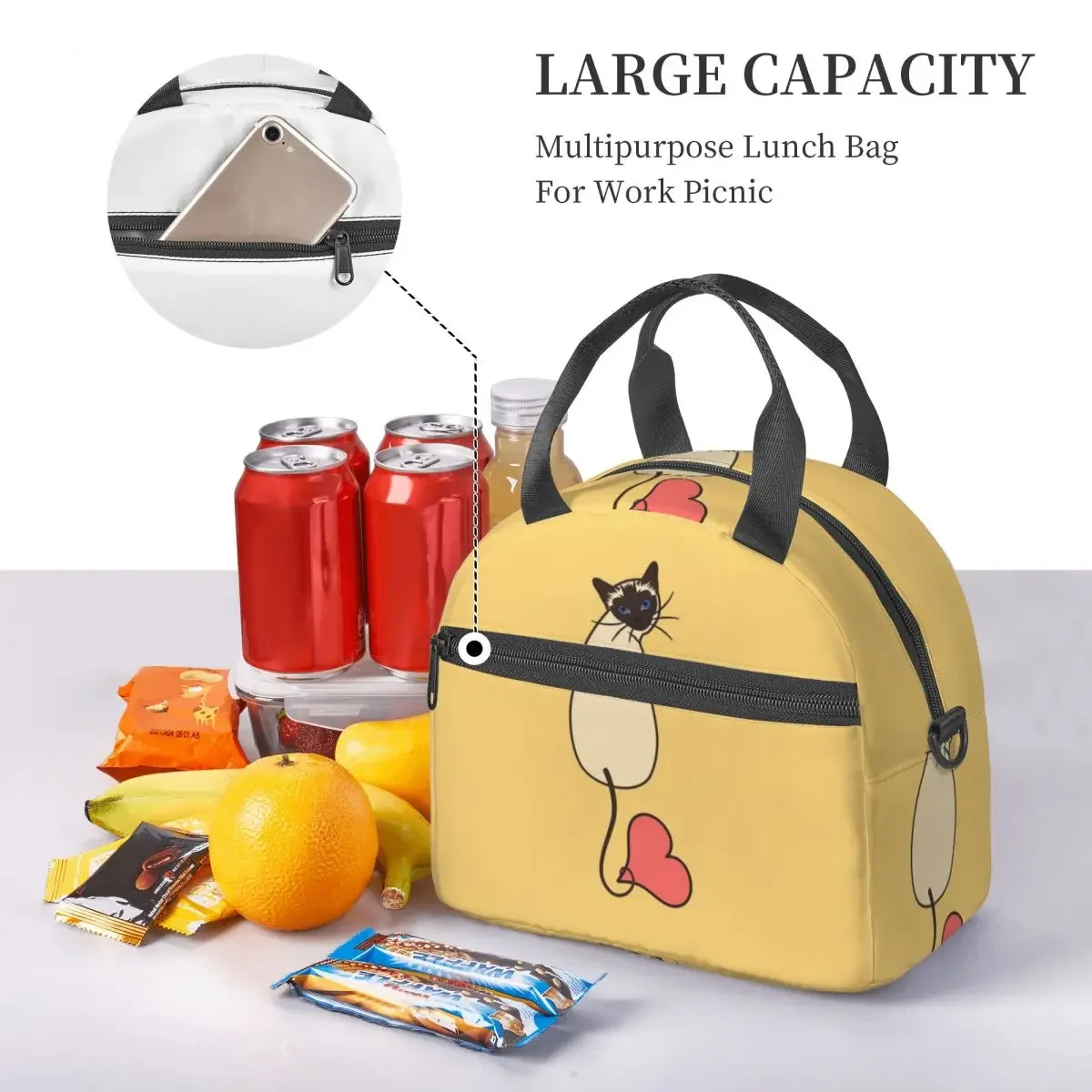 Love Siamese Cat-Yellow Insula - Food Storage Yellow avis et prix