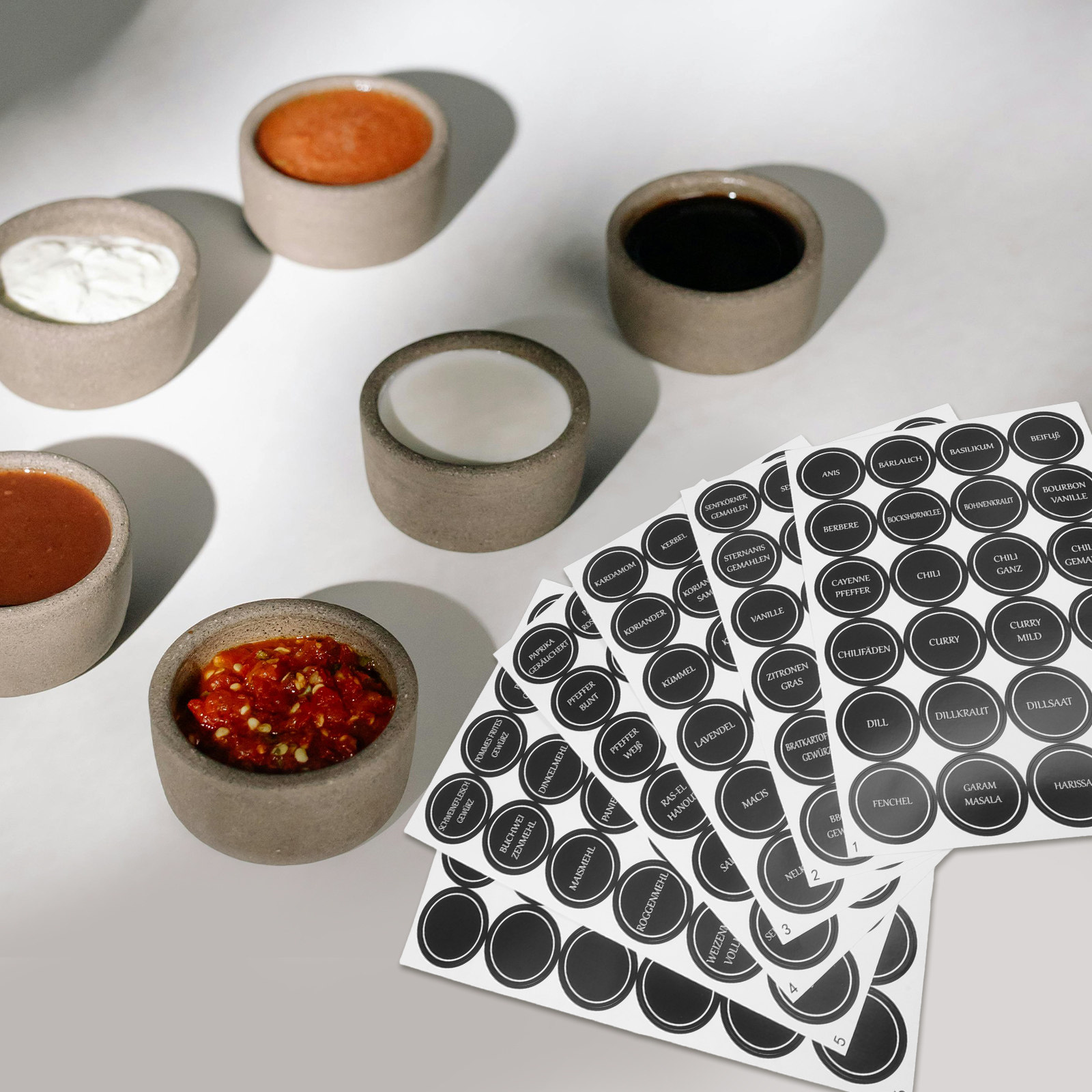 6 Sheets Round Spice Jar Label - Food Storage Labels avis et prix