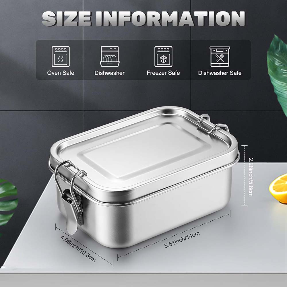 4Pcs Stainless Steel Bento Box - Food Storage Metal Box avis et prix