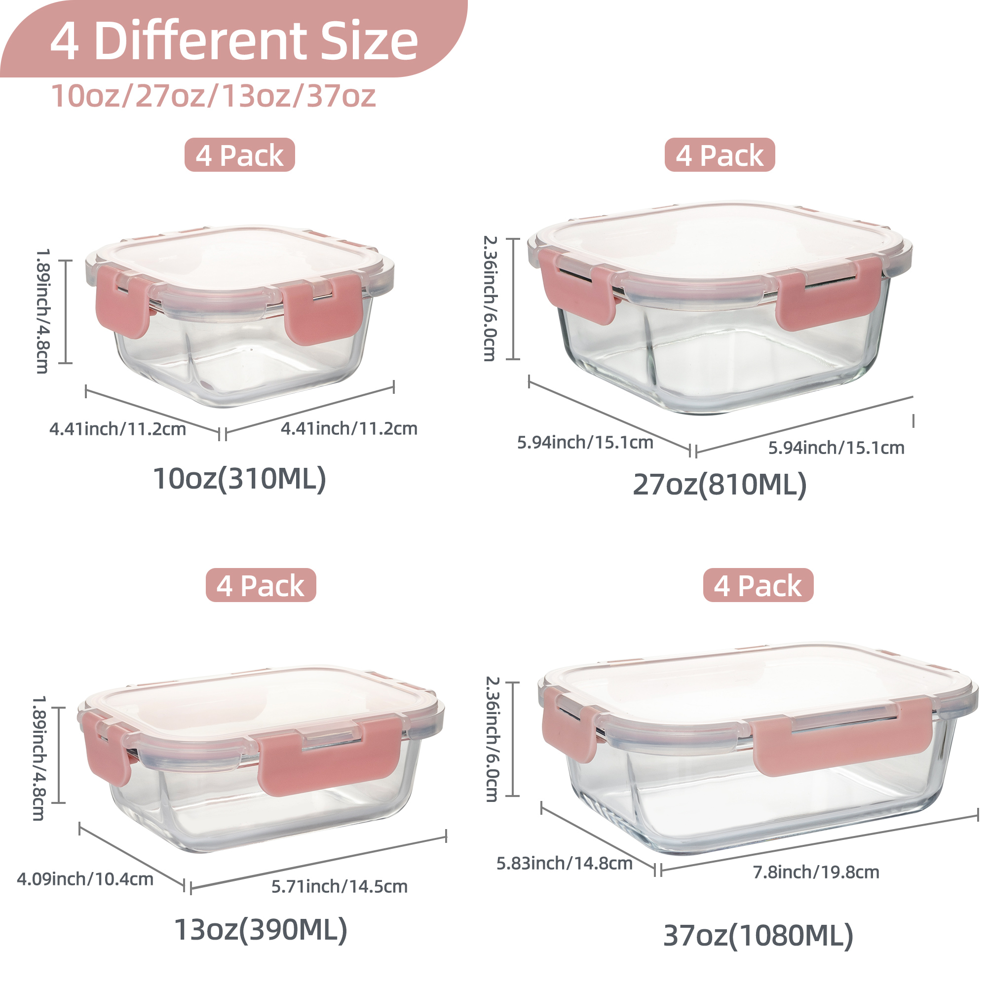 16-Piece Glass Food Storage Co - Food Storage Bowls avis et prix