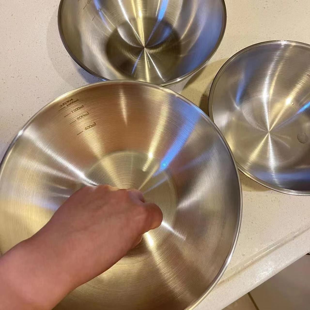 1-3 Stainless Steel Bowl Set w - Food Storage Bowls avis et prix