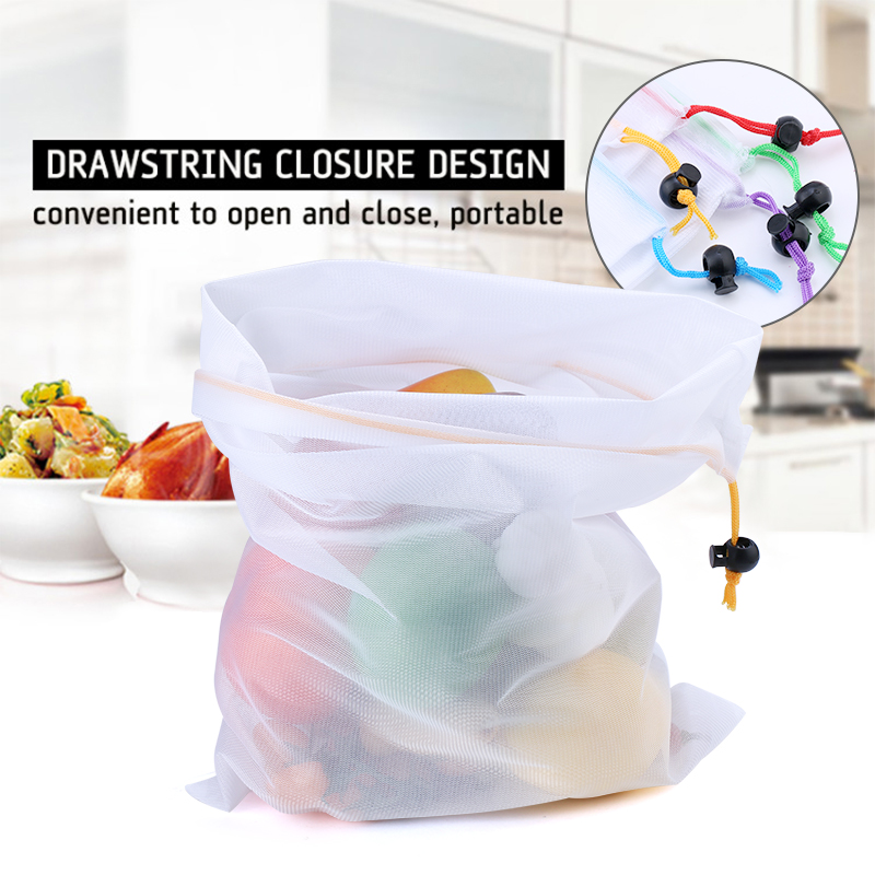 3/9/15pcs Reusable Vegetable F - Produce Bag Reusable Mesh avis et prix