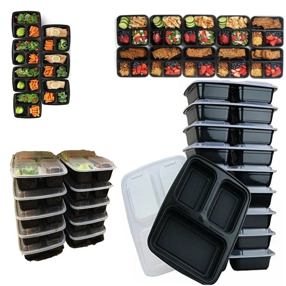 7 Pack 3 Compartment Meal Prep - Food Storage With Colander avis et prix