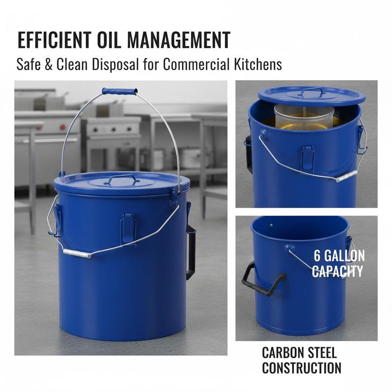 Carbon Steel Oil Storage Pail  - Food Storage In Restaurant avis et prix
