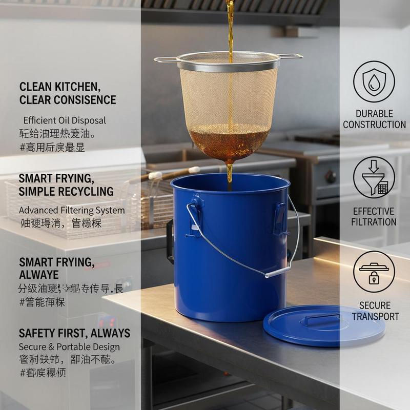 Carbon Steel Oil Storage Pail  - Food Storage In Restaurant avis et prix