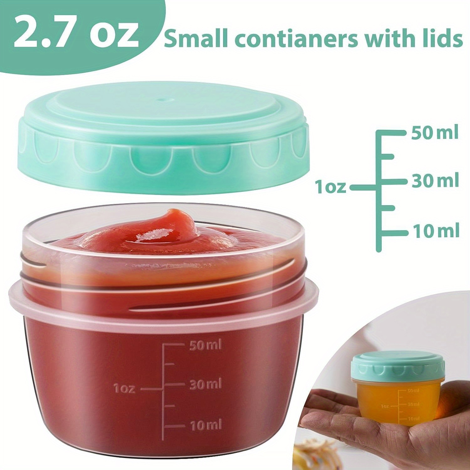 1-6 Pack 2.7 OZ Salad Dressing - Food Storage Bowls avis et prix