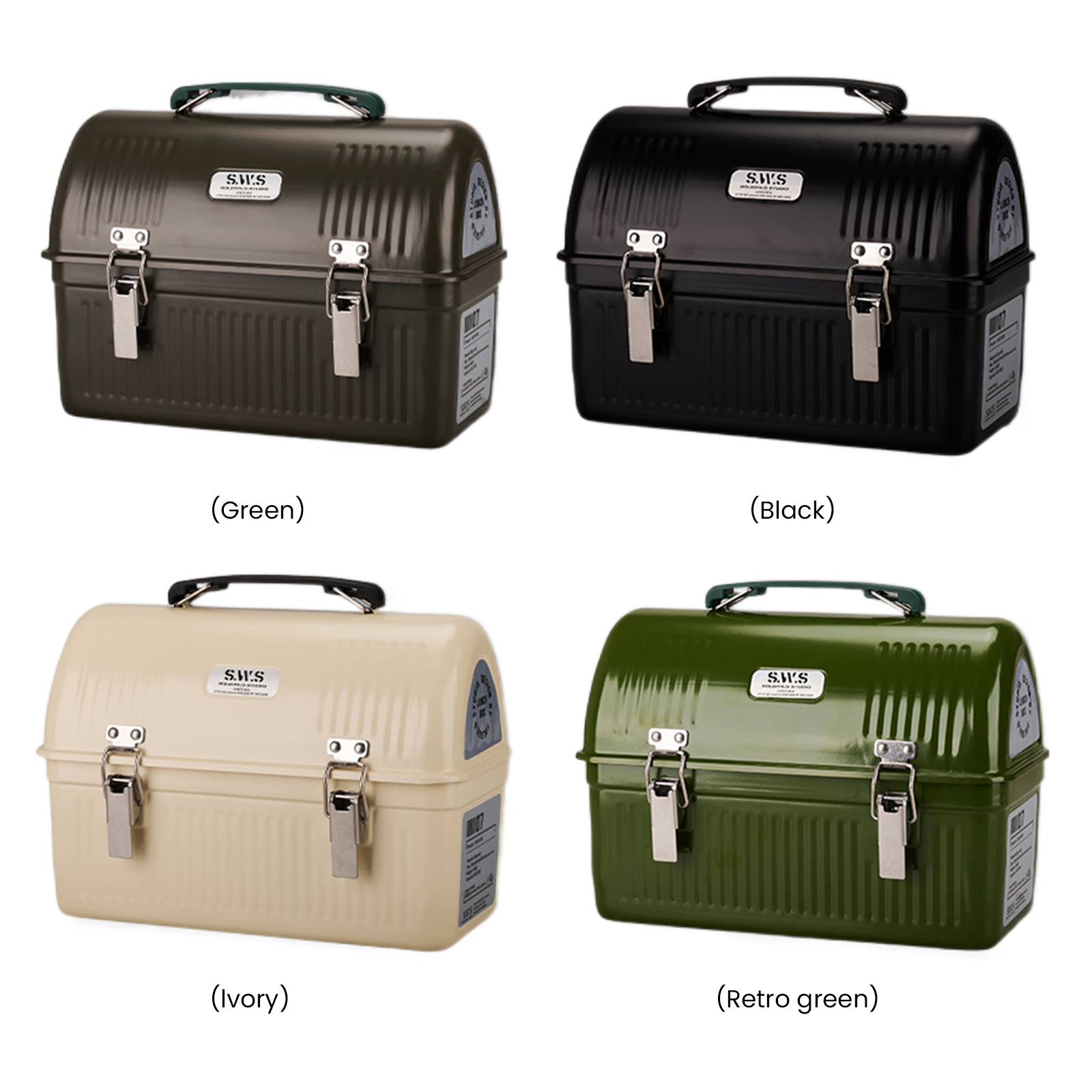 Vintage Metal Lunchbox with Ha - Food Storage Handling avis et prix