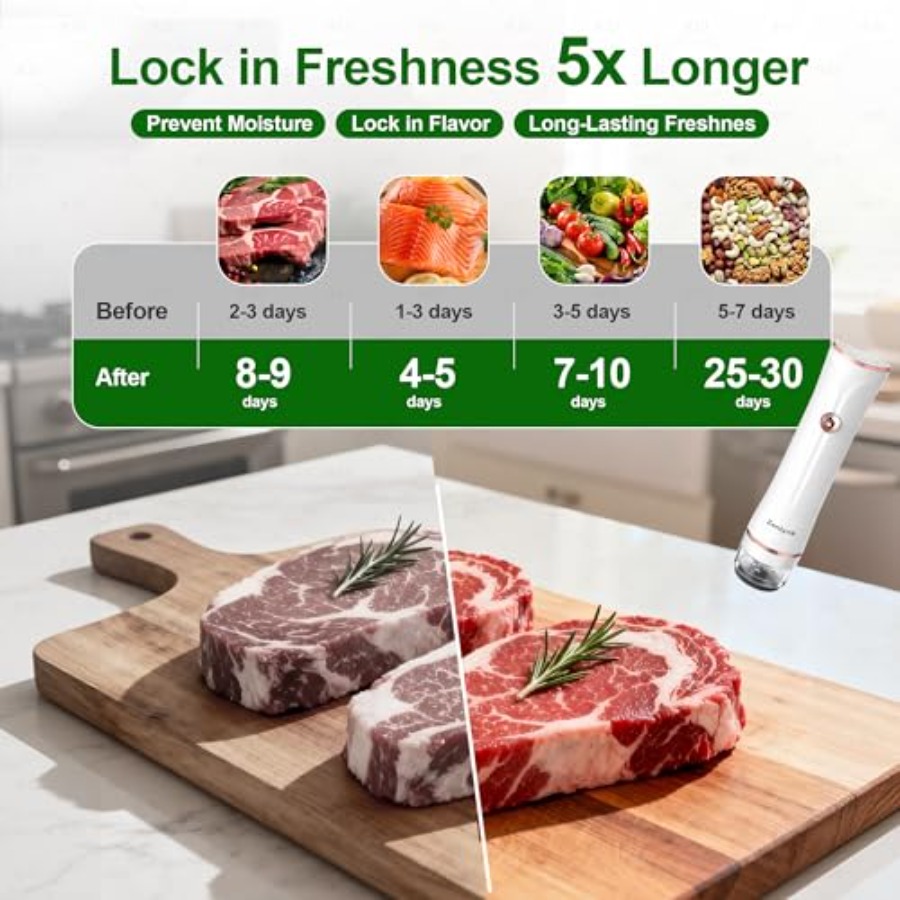 Compact Vacuum Sealer for Food - Vacuum Sealer Bag avis et prix