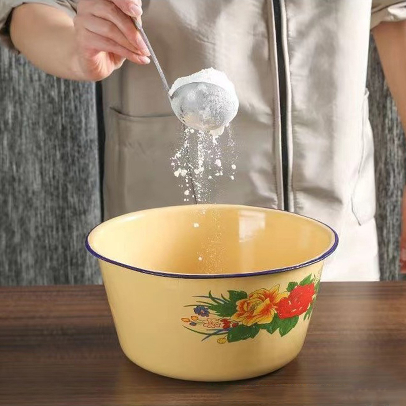 Food Storage Pot Enamel Basin  - Food Storage Yellow avis et prix