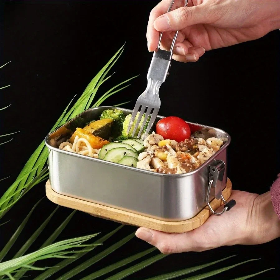 New 304 stainless steel bamboo - Food Storage With Colander avis et prix