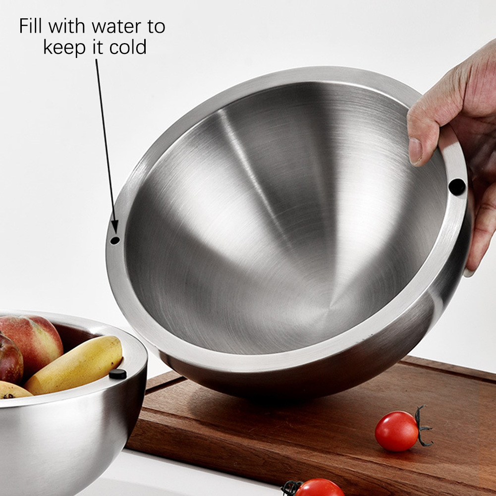 304 Thickened Salad Mixing Bow - Food Storage Metal Box avis et prix