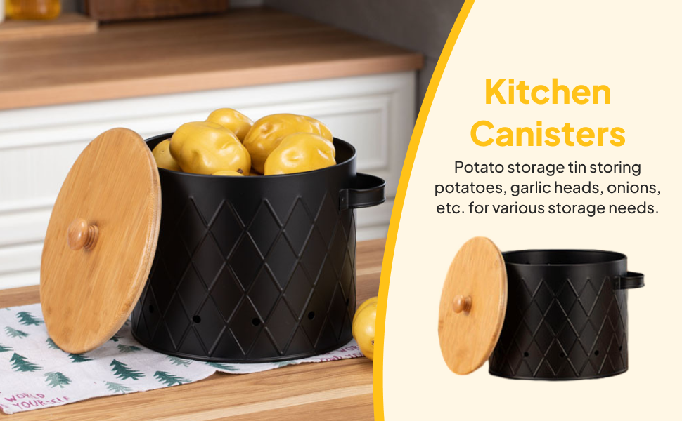 Potato Storage Tin Vintage Fre - Food Storage In Restaurant avis et prix