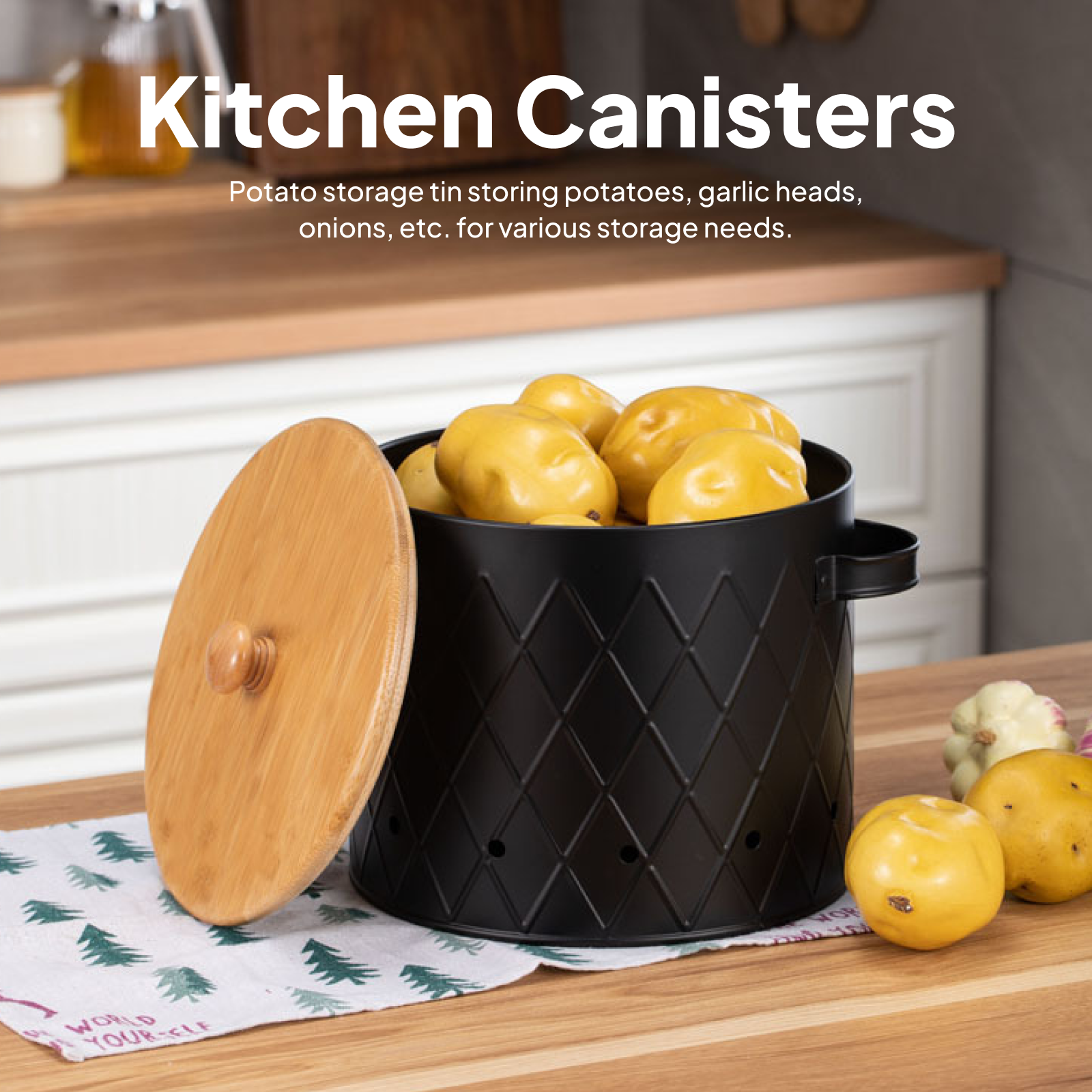 Potato Storage Tin Vintage Fre - Food Storage In Restaurant avis et prix