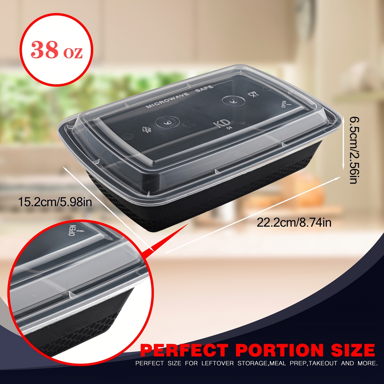 usBlack 100pcs (50 Containers  - Food Storage Usa avis et prix