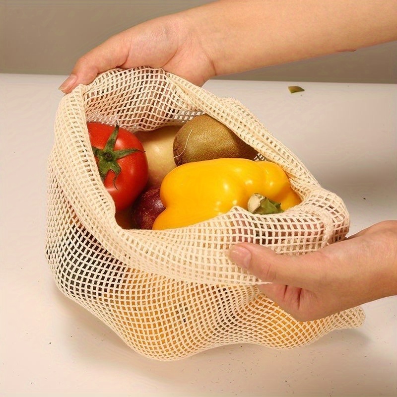 1pc Cotton Mesh Reusable Produ - Produce Bag Reusable Mesh avis et prix