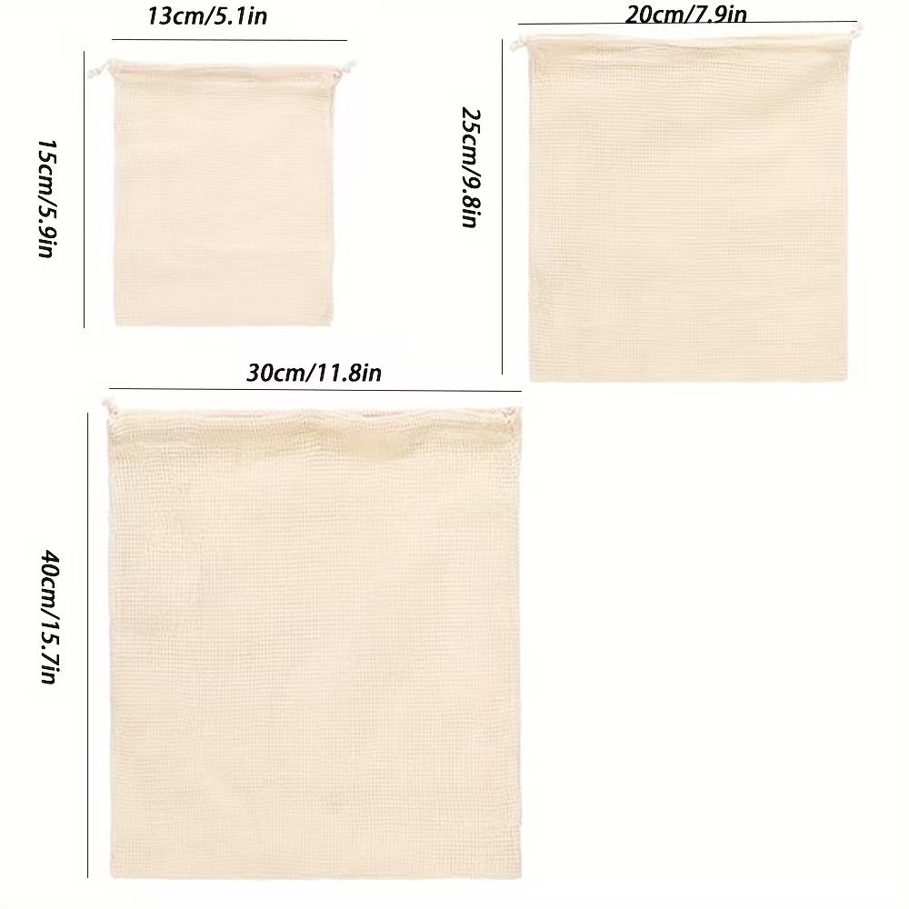 1pc Cotton Mesh Reusable Produ - Produce Bag Reusable Mesh avis et prix