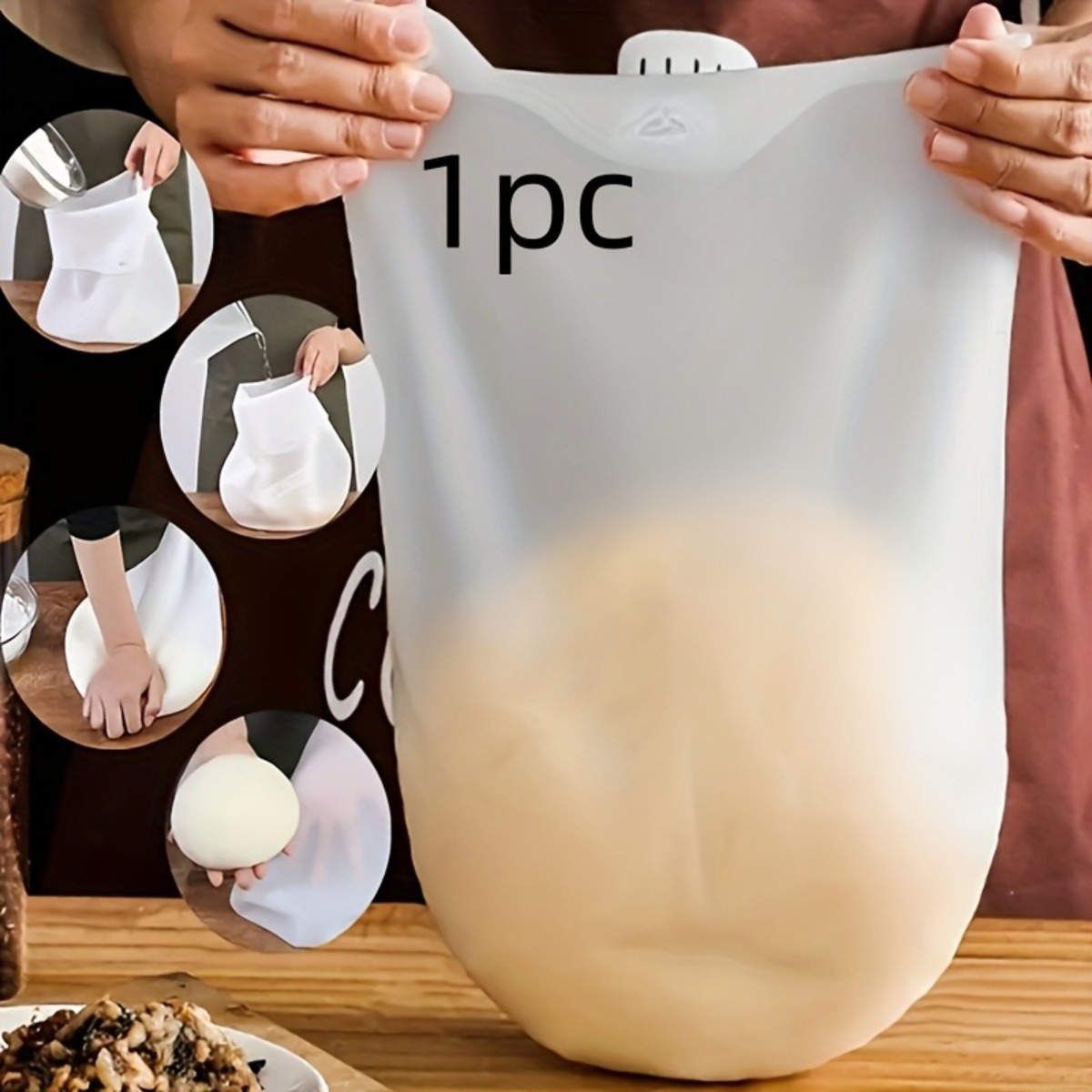 1Pc Reusable Silicone Dough Mi - Food Storage Practices avis et prix