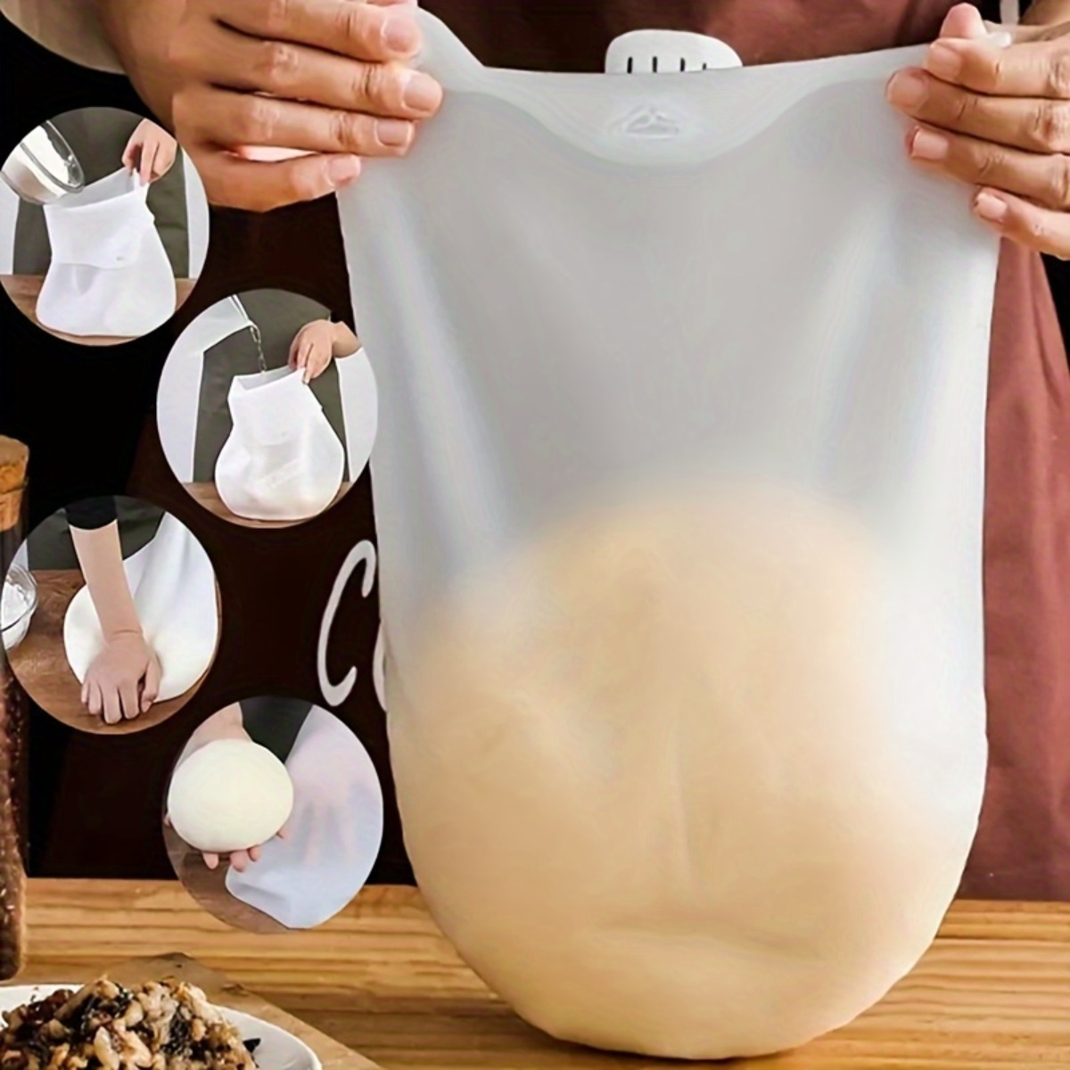 1Pc Reusable Silicone Dough Mi - Food Storage Practices avis et prix