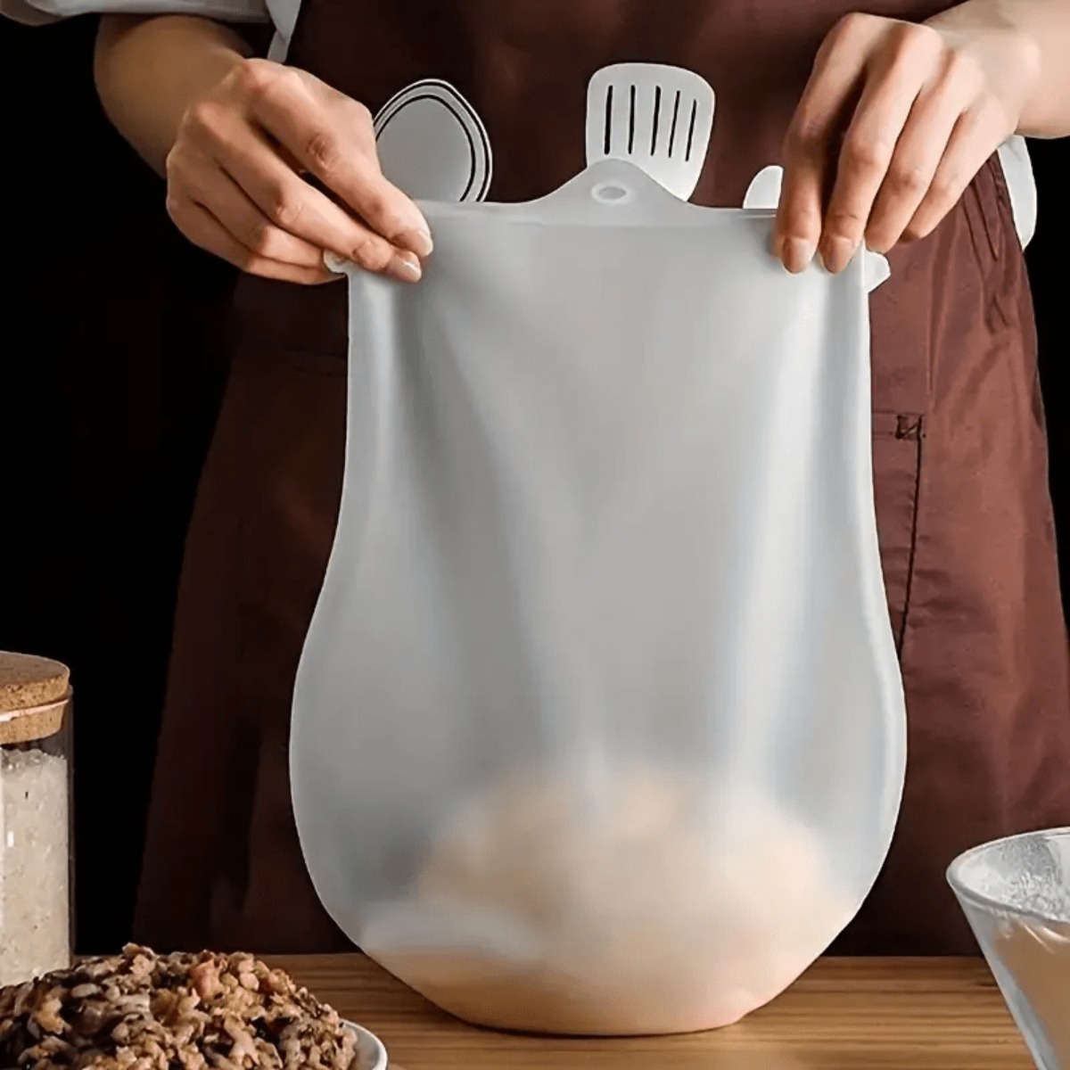 1Pc Reusable Silicone Dough Mi - Food Storage Practices avis et prix