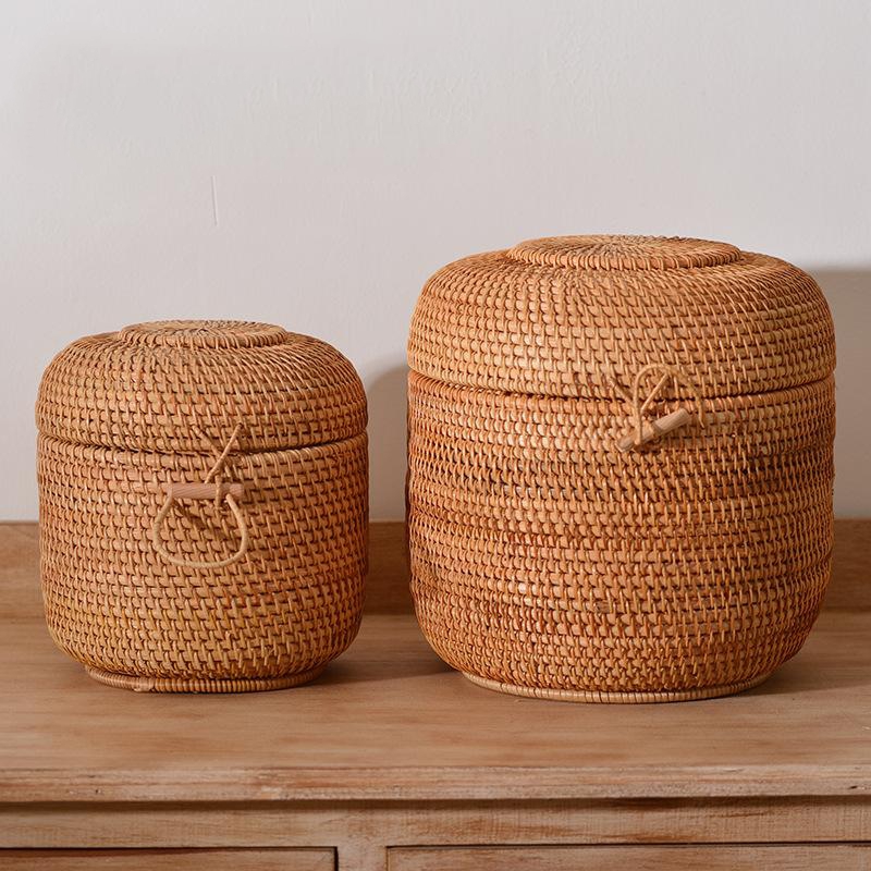 Handwoven Rattan Tea Storage B - Food Storage With Colander avis et prix