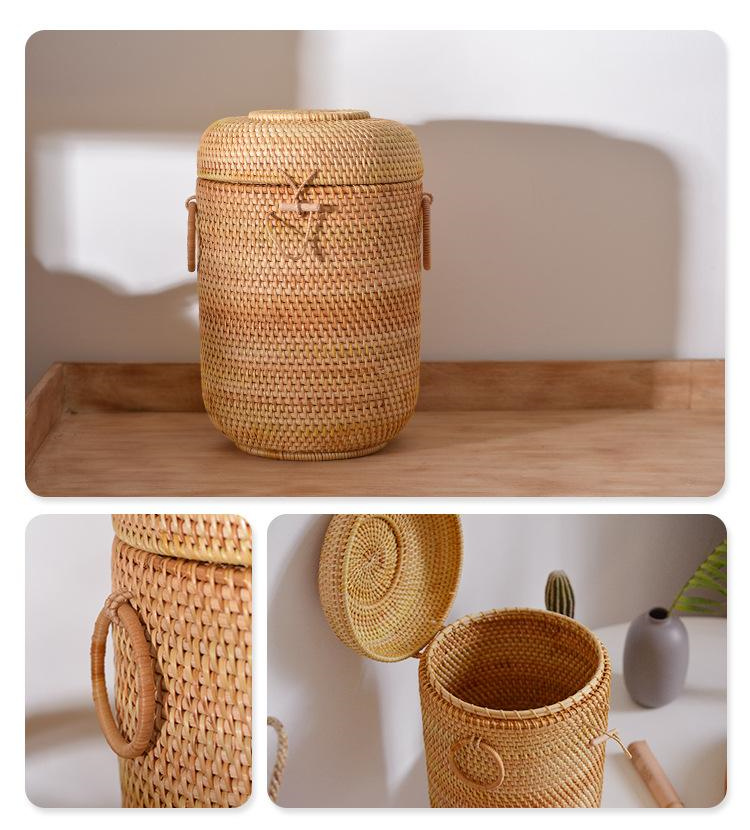 Handwoven Rattan Tea Storage B - Food Storage With Colander avis et prix