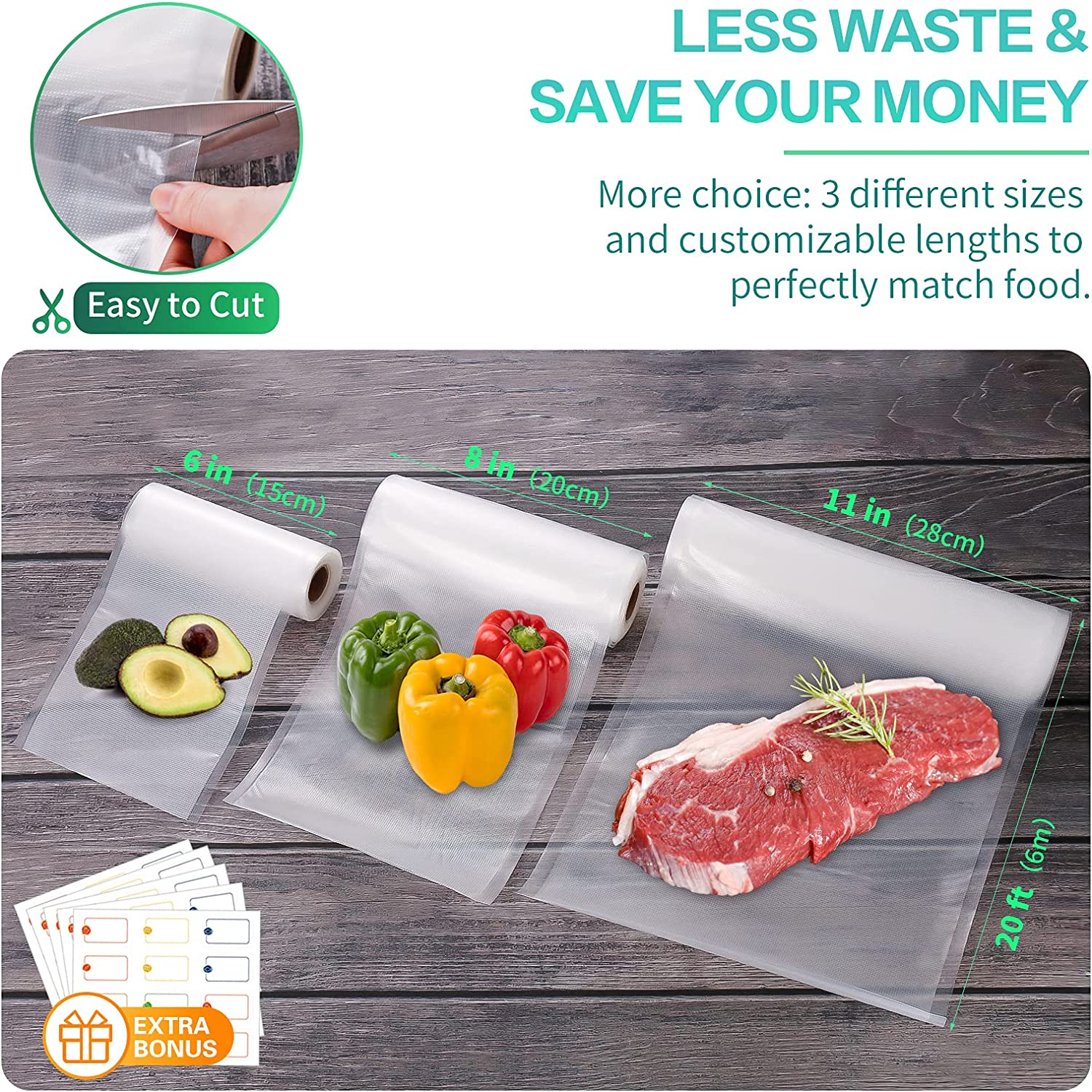 Kitchen Bags For Vacuum Food V - Vacuum Sealer Bag avis et prix