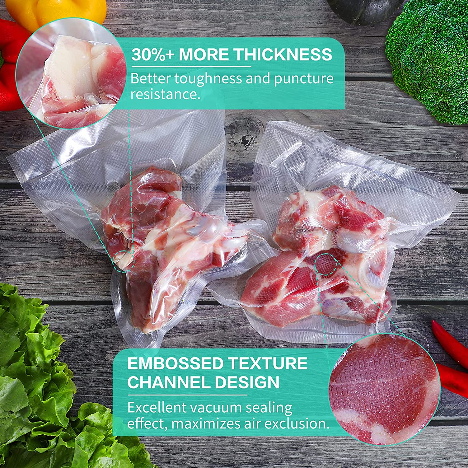 Kitchen Bags For Vacuum Food V - Vacuum Sealer Bag avis et prix