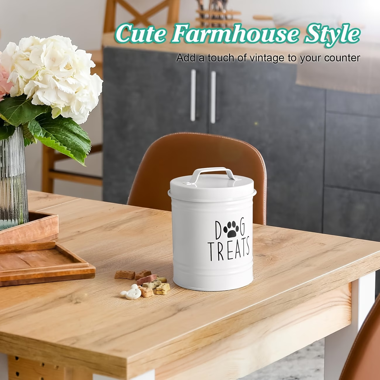 Farmhouse Style Dog Treat Jar, - Food Storage Handling avis et prix