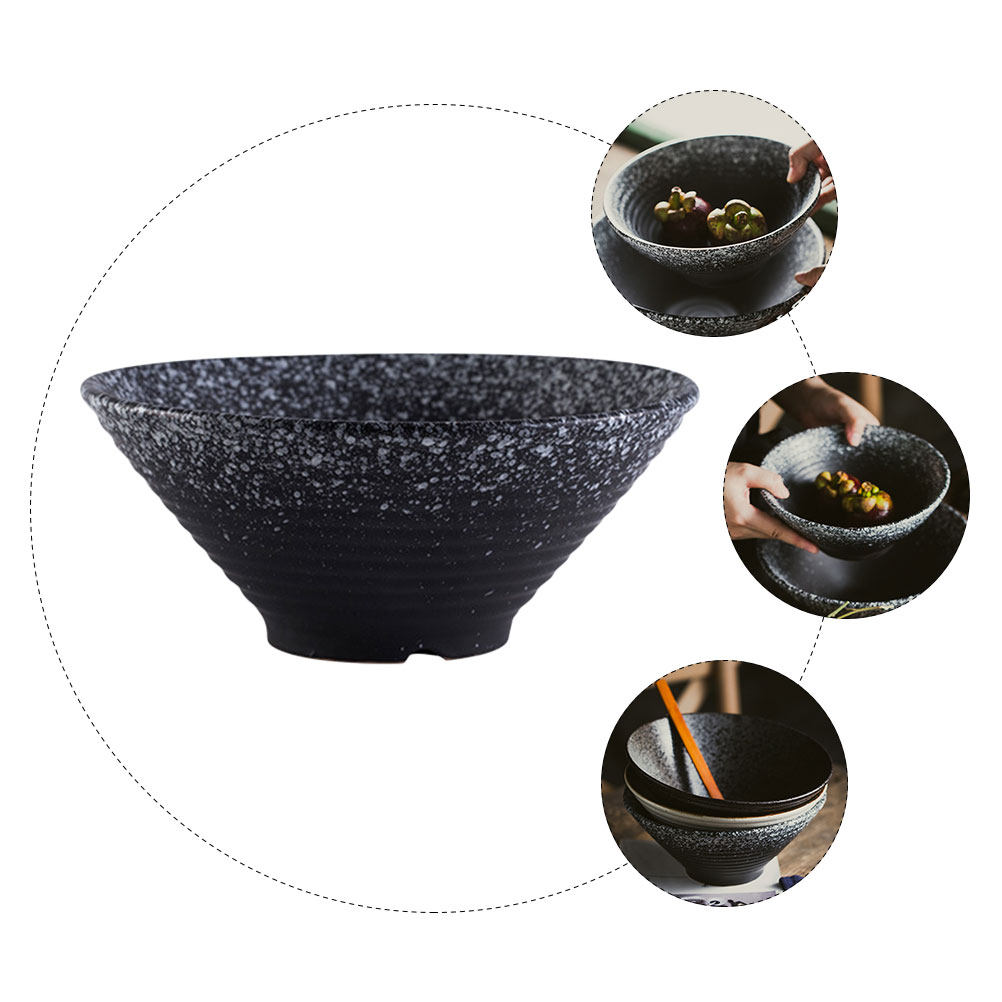 1Pcs Ceramic Ramen Bowl Black  - Food Storage In Restaurant avis et prix