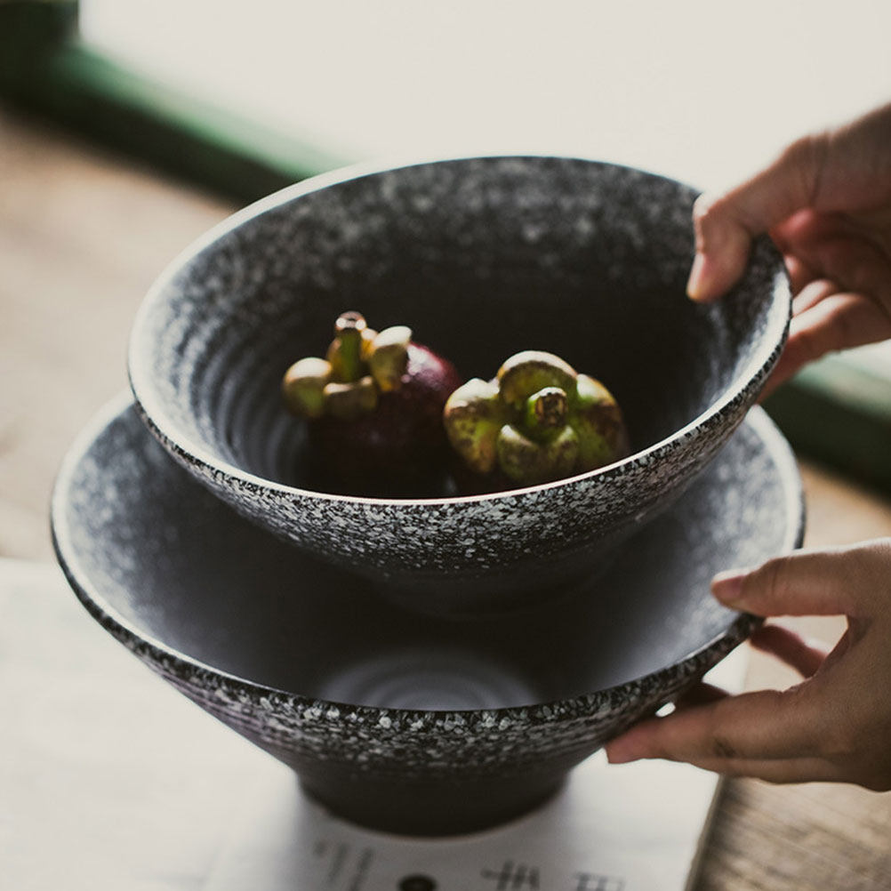 1Pcs Ceramic Ramen Bowl Black  - Food Storage In Restaurant avis et prix