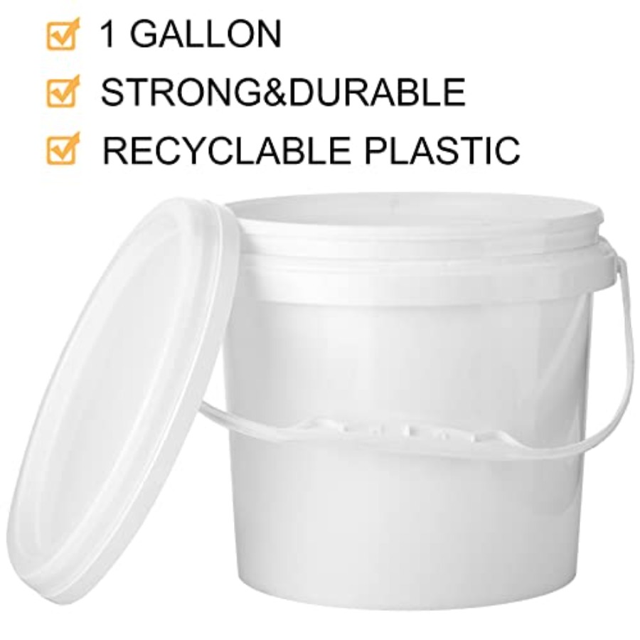 10 Pack White Plastic Bucket w - Food Storage Handling avis et prix