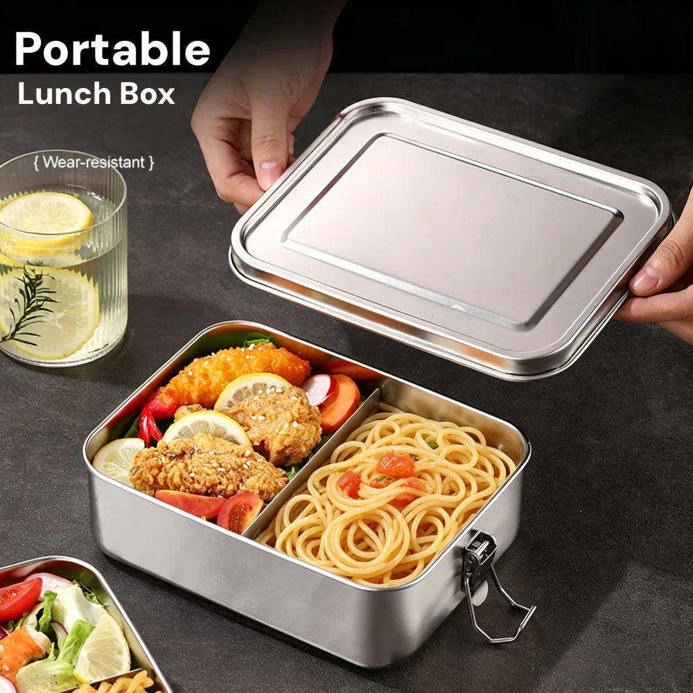Stainless Steel Bento Box Meta - Food Storage Metal Box avis et prix