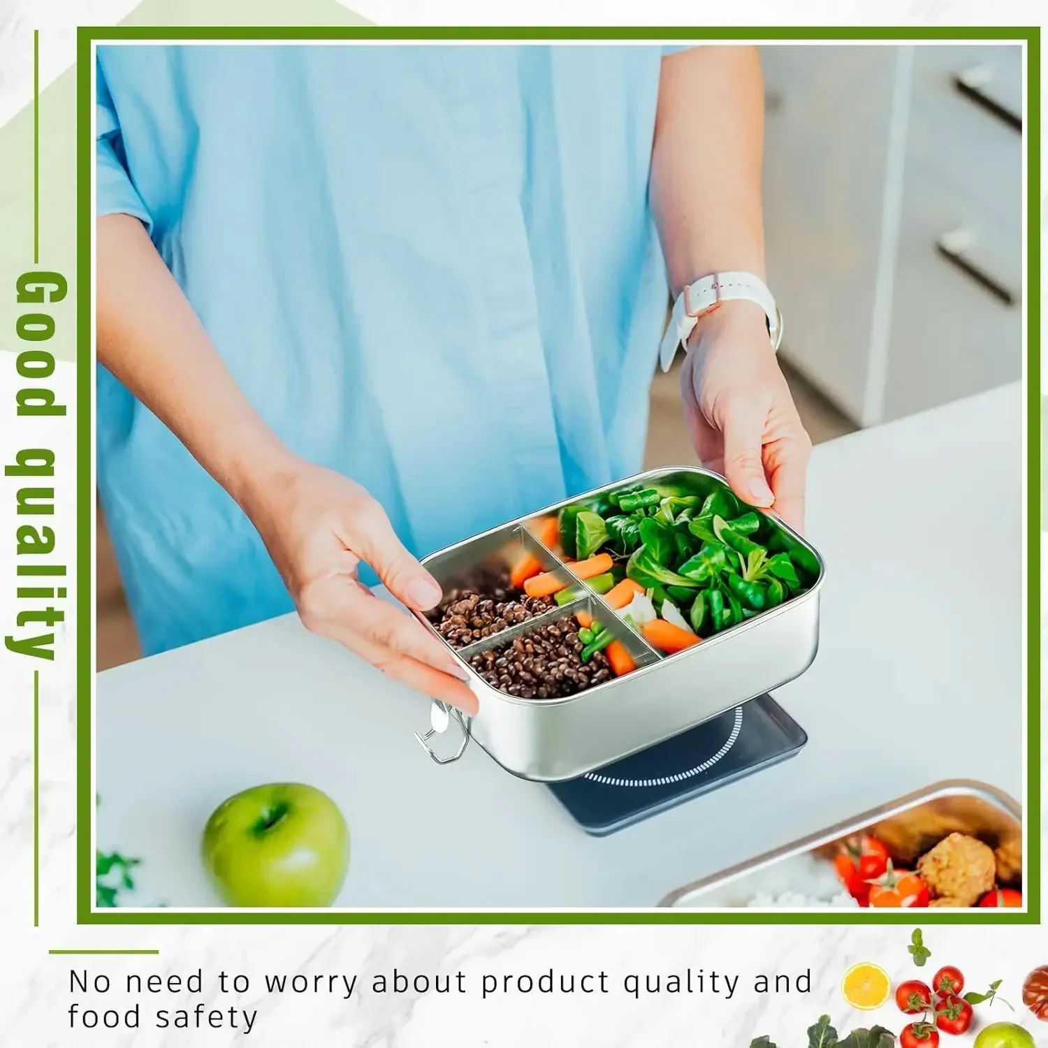 Stainless Steel Bento Box Meta - Food Storage Metal Box avis et prix