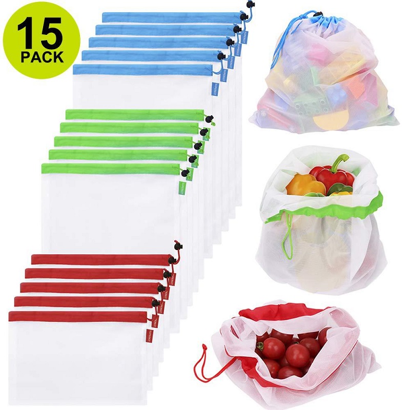 3 Sizes Reusable Mesh Produce  - Produce Bag Reusable Mesh avis et prix