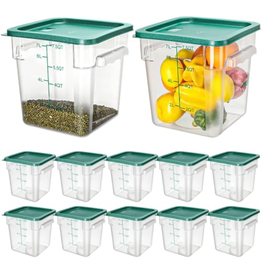 12 Pack 8 Qt Clear Polycarbona - Food Storage 12 Qt avis et prix