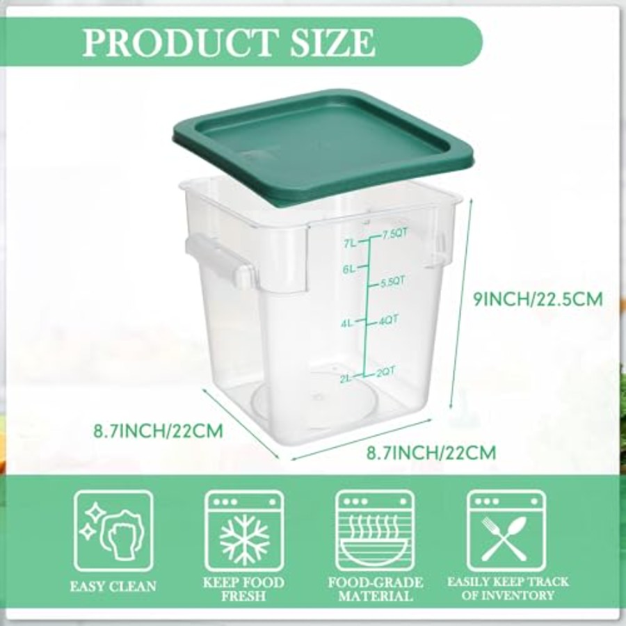 12 Pack 8 Qt Clear Polycarbona - Food Storage 12 Qt avis et prix