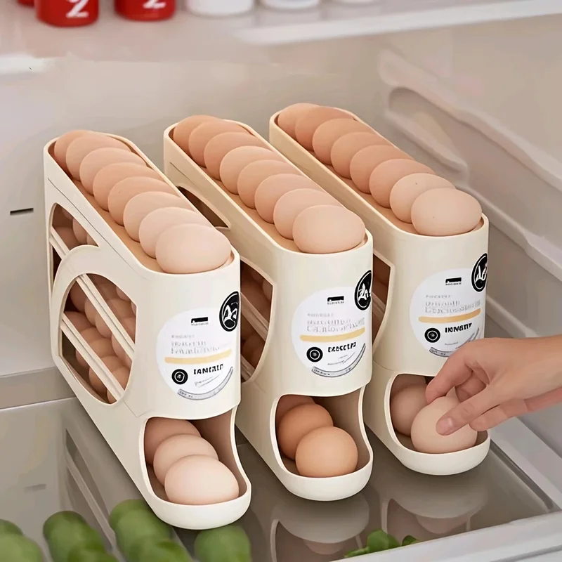 3-Tier Auto Rolling Egg Storag - Xxl Food Storage Container avis et prix