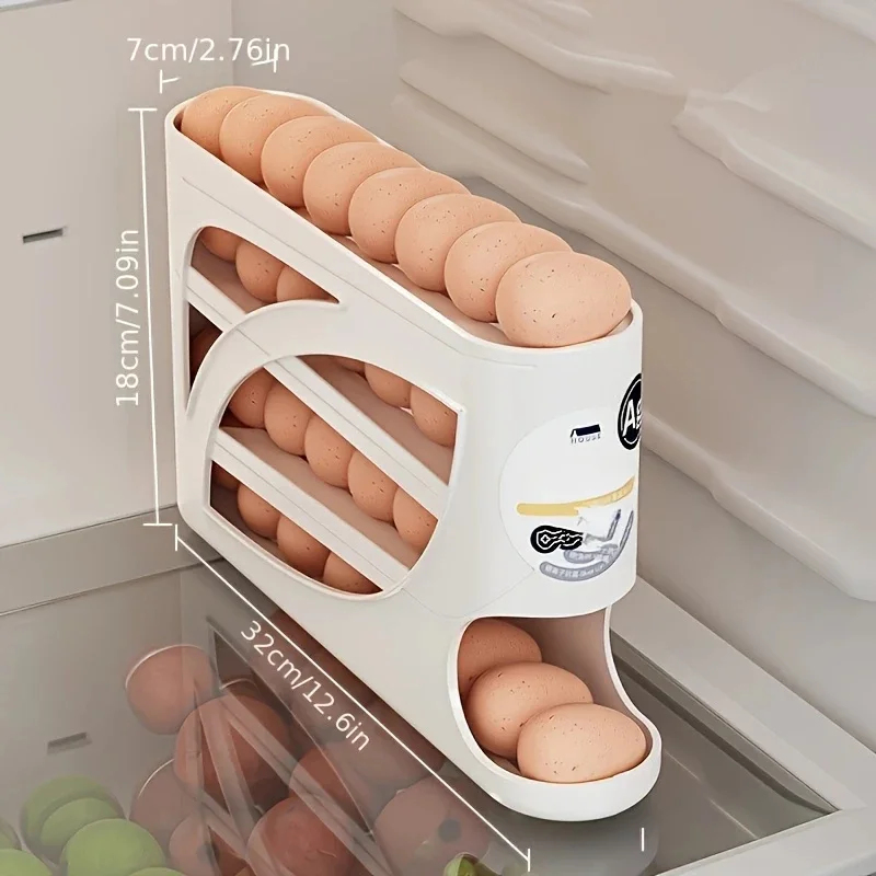3-Tier Auto Rolling Egg Storag - Xxl Food Storage Container avis et prix