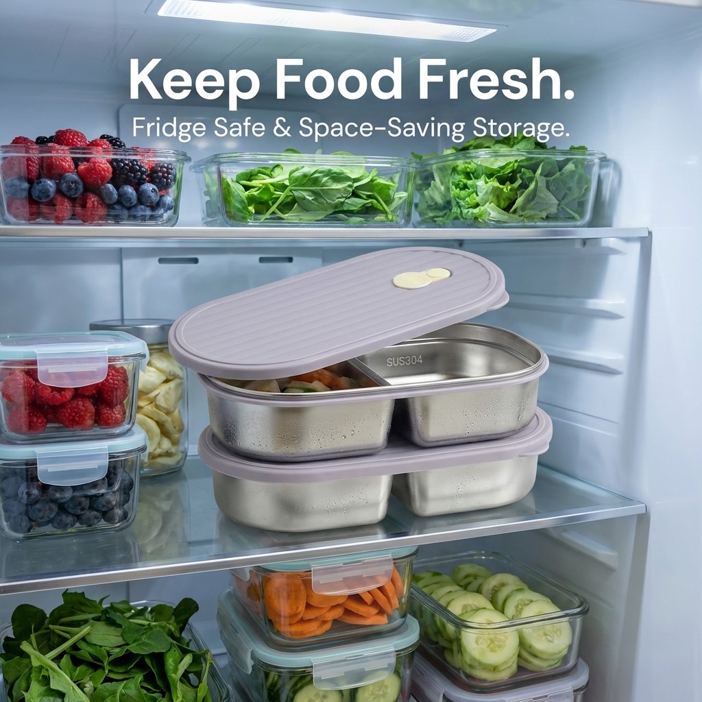 1/2PCS 304 Stainless Steel Ben - Food Storage Vault avis et prix