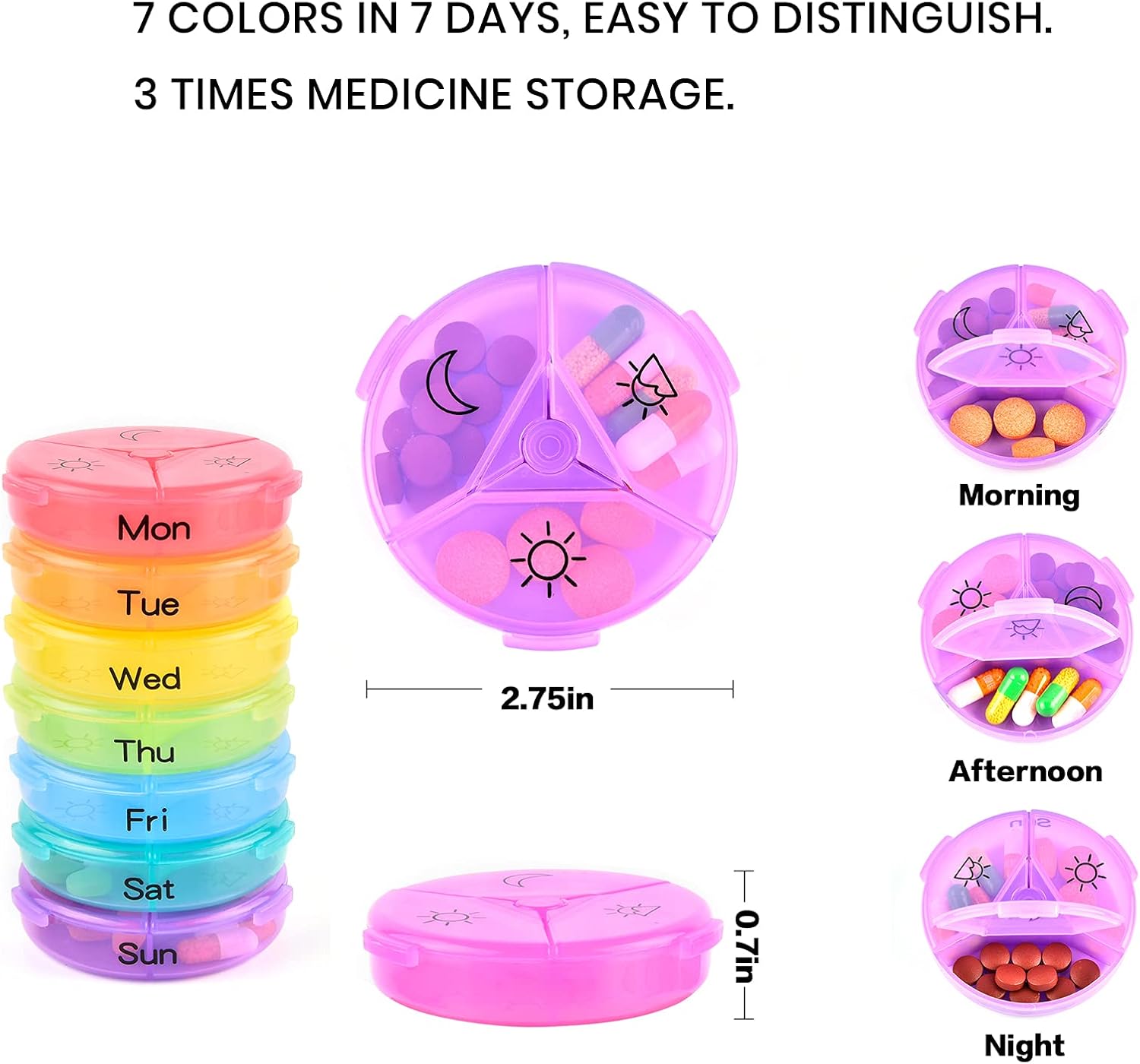 Weekly Pill Organizer 3 Times  - Xxl Food Storage Container avis et prix
