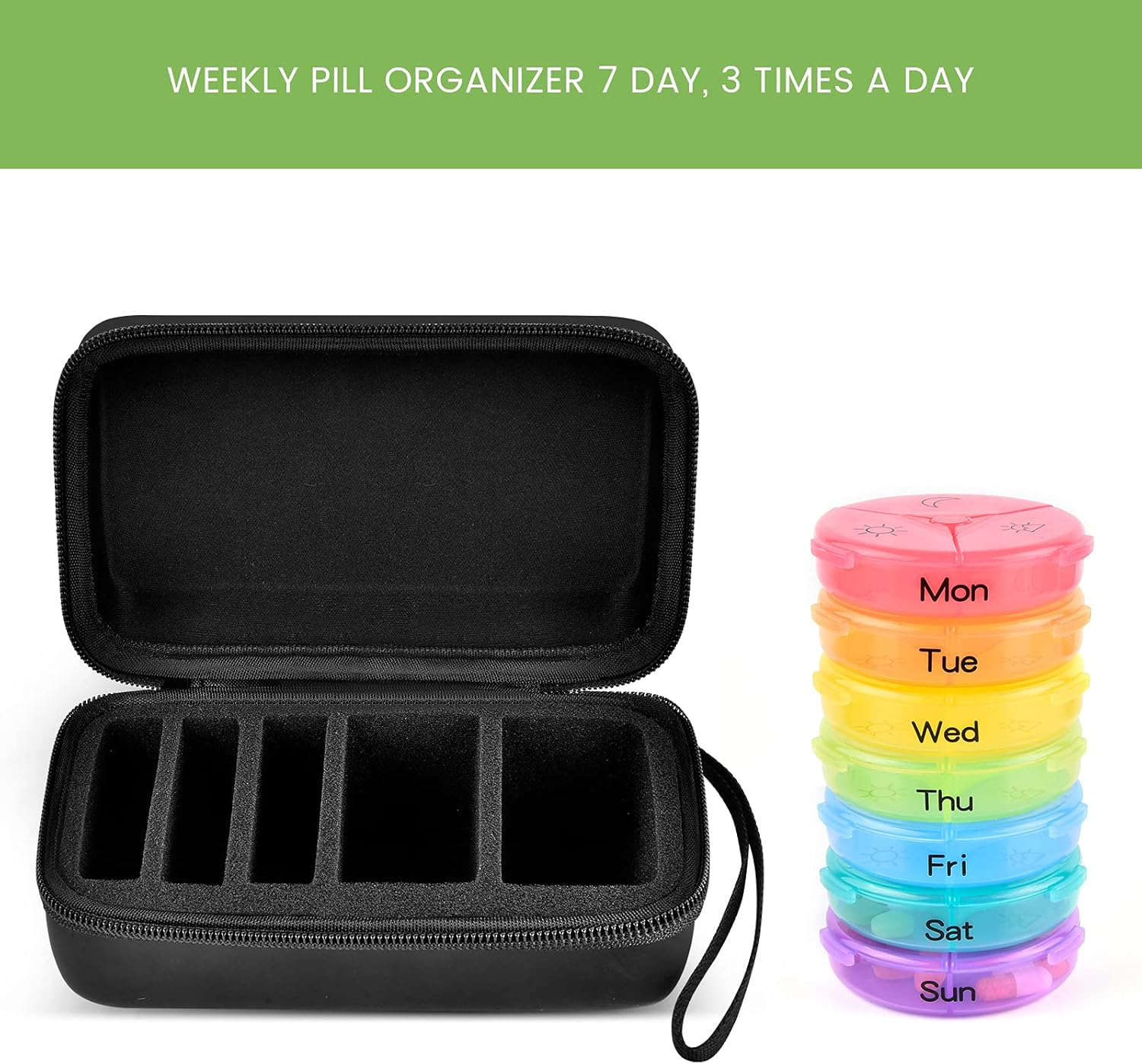 Weekly Pill Organizer 3 Times  - Xxl Food Storage Container avis et prix